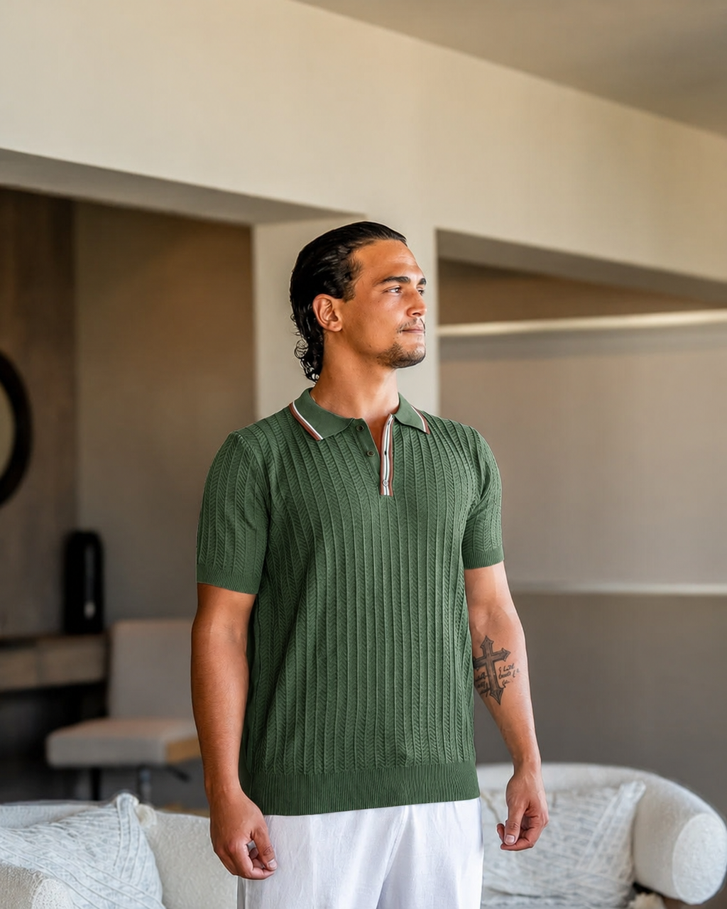 Alden Textured Knit Polo