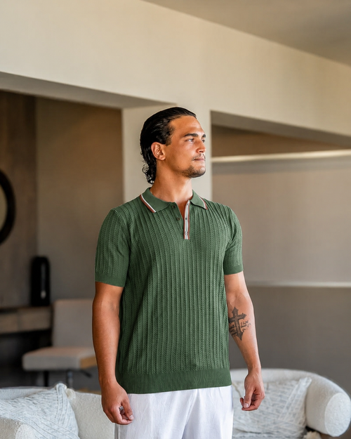 Alden Textured Knit Polo