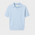 Everly Open-Collar Knit Polo