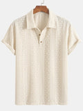 Textured Knit Polo Shirt